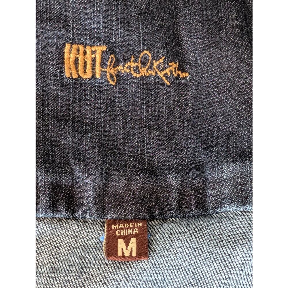 Kut from the Kloth Jean Jacket Women's Size M Dark Blue Helena Style (0478)